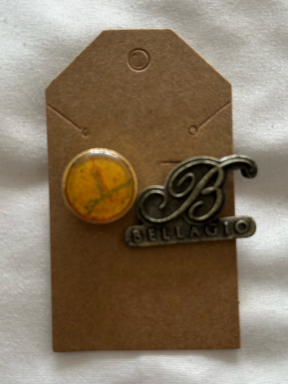 Las Vegas Nevada Vintage Bellagio and Stratosphere Hotel Souvenir Lapel Pins